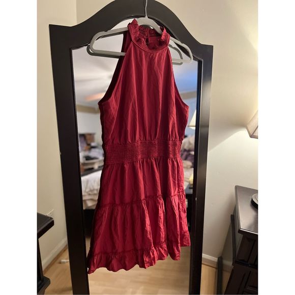 NEW Summer Coastal Mini Dress Ruffled A Line Swing Dress XL/16 - Picture 4 of 5